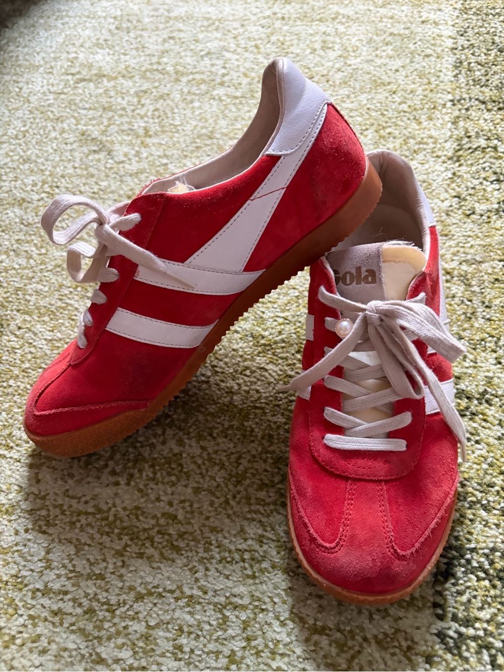 Gola Red Suede Sneakers, 8.5 women’s